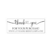 Hart Handtekening Dank je Rubberstempel (Afrduk)