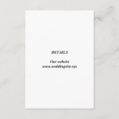 Hart hangslot foto met sleutelgat verticale bruilo informatiekaartje (Achterkant)