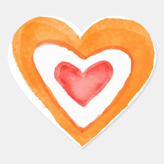 hart hart sticker (Voorkant)