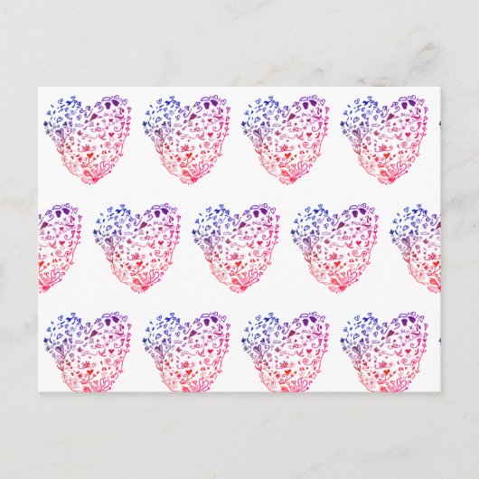 Hart Hart Tekening Briefkaart (Voorkant)