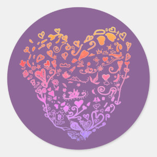 Hart Hart Tekening Sticker