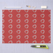 Hart harten houden van valentijn rood Wrapping Pap Tissuepapier (Craft)