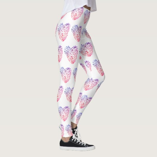 Hart Harten Tekenen Aangepaste Leggings (Rechts)