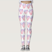 Hart Harten Tekenen Aangepaste Leggings (Voorkant)