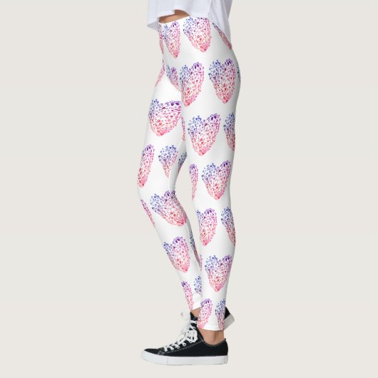 Hart Harten Tekenen Aangepaste Leggings (Links)