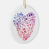 Hart Harten Tekening Cirkel Ornament (Rechts)