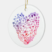 Hart Harten Tekening Cirkel Ornament (Links)