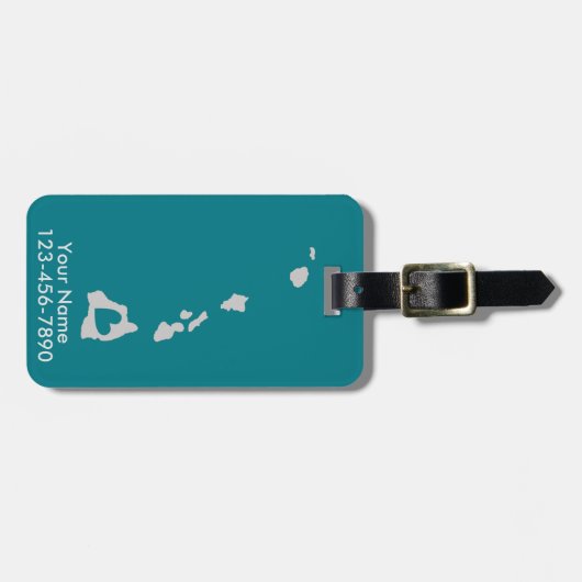 Hart Hawaii Staat Aangepaste Bagage Label (Voorkant horizontaal)