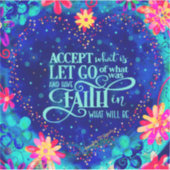  hart heeft geloof aanmoediging blauw sticker (Voorkant)