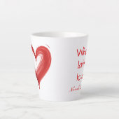 Hart, Heel Lotta Liefde, Grappig Custom Latte Mok (Voorkant)