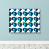 Hart Hemelsblauw Canvas Afdruk (Insitu (Houten vloer))