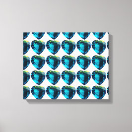 Hart Hemelsblauw Canvas Afdruk