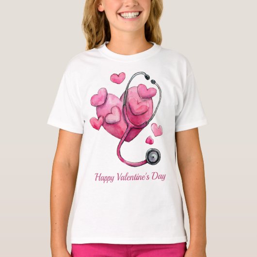 Hart Herstellend Valentijnsontwerp T-shirt (Voorkant)