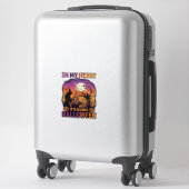 Hart Het is altijd Halloween Heks Ketel Boom Koe Sticker (Koffer)