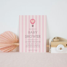 Hart Hete Luchtballon Pastel Roze Baby shower