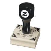 Hart Hoeken Bruiloft Retouradres Rubberstempel (Stempel)