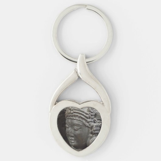 Hart-hoofdketting van het oude beeld sleutelhanger (Voorkant)