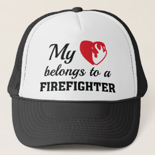Hart hoort bij brandweerman trucker pet