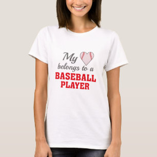 Hart hoort bij honkbal t-shirt