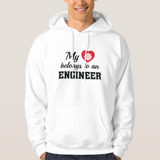 Hart hoort bij ingenieur hoodie (Voorkant)