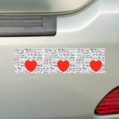 hart hou van je bumpersticker (Op auto)
