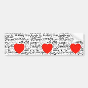 hart hou van je bumpersticker