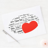hart hou van je ovale sticker (Envelop)
