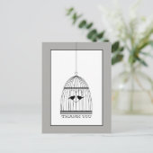  hart huwelijk bedankt briefkaart (Staand voorkant)