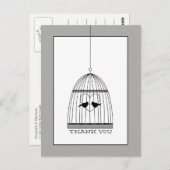  hart huwelijk bedankt briefkaart (Voorkant / Achterkant)