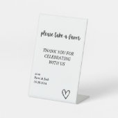 HART Huwelijksgunsten Pedestal Sign Reclamebord Met Voetstuk (Voorkant)