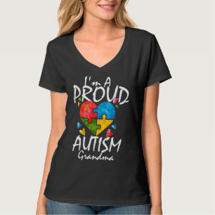 Hart I A Proud Autism Grandma Puzzle T-shirt