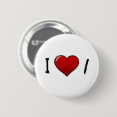 hart, I, / Ronde Button 5,7 Cm (Voorkant /achterkant)