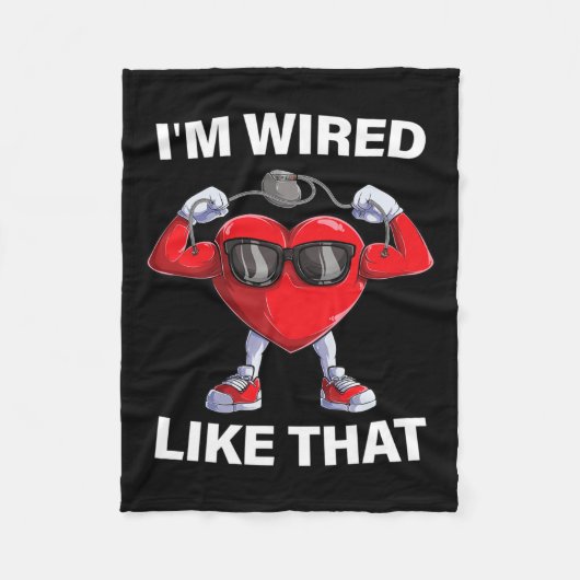 Hart ICD Chirurgie Cardiac - I &#'; Ik ben zo bedr Fleece Deken (Voorkant)