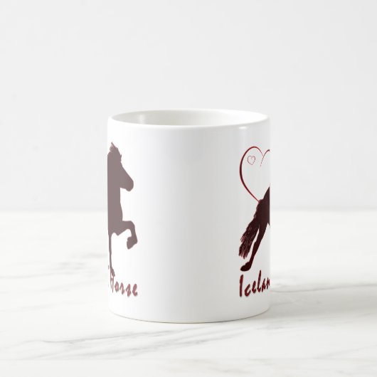 Hart IJslandse Paard Kunstwerk Koffiemok (Center)