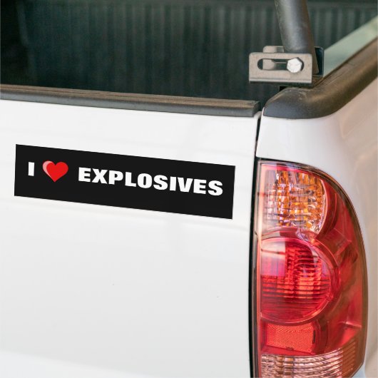 hart, ik, EXPLOSIEVEN Bumpersticker (Op Truck)