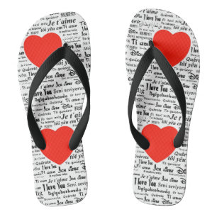 hart ik hou van je teenslippers sandalen schoenen