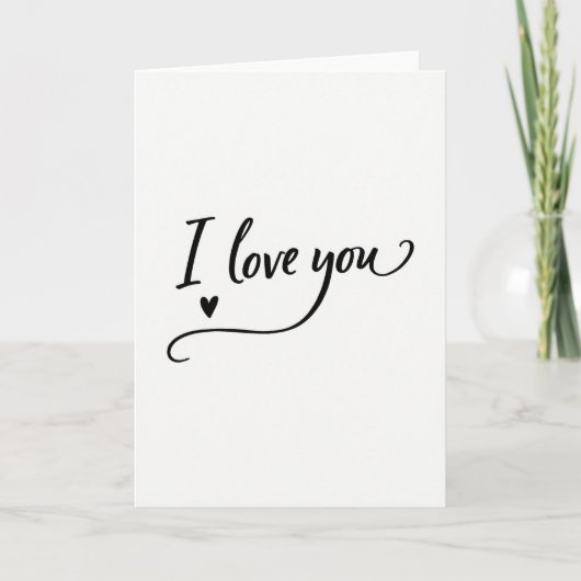 Hart Ik Hou Van Jou Script Kaart (Voorkant)