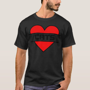 Hart Ik hou van katten voor echte kattenliefhebber T-shirt