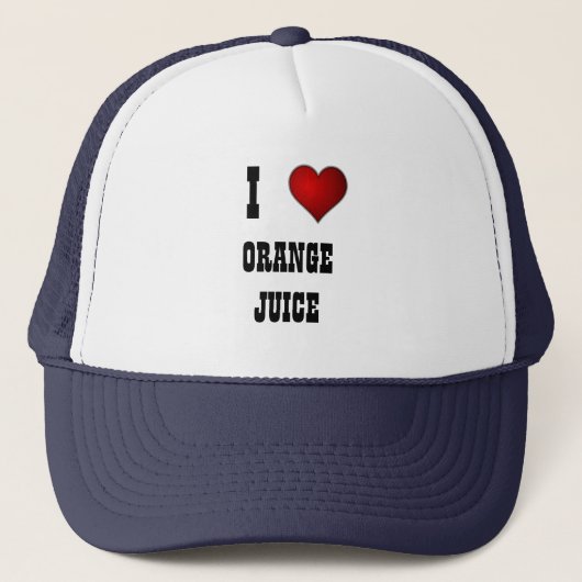 hart, ik, ORANJE JUICE Trucker Pet (Voorkant)