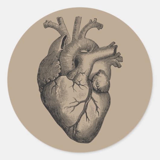  hart illustratie ronde sticker (Voorkant)