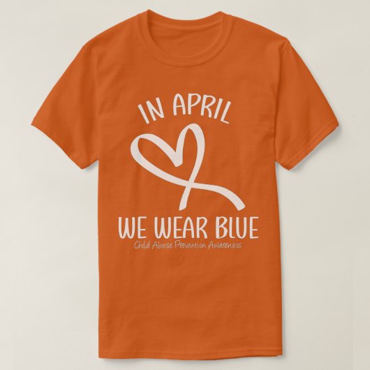 Hart in april Draag we de preventie van blauw kind T-shirt (Design voorkant)
