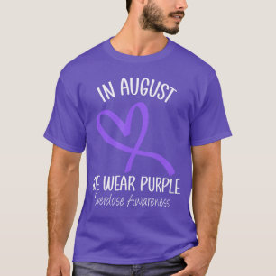 Hart In Augustus dragen we paars Overdosis Bewustz T-shirt