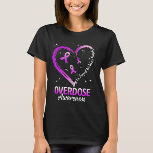 Hart in augustus We Draag Paarse overdosis bewustw T-shirt