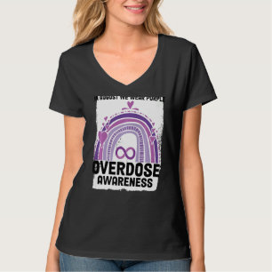 Hart in augustus We Draag Paarse overdosis bewustw T-shirt