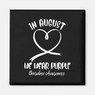 Hart in augustus We Draag Paarse Overdosis Bewustz Magneet