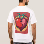 Hart in bloei. t-shirt (Achterkant)