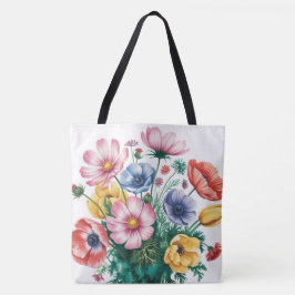 Hart in bloei tote bag