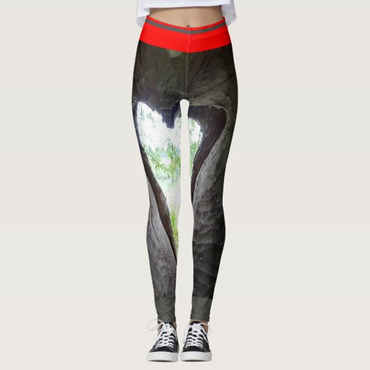 Hart in boomsmokkel leggings (Voorkant)