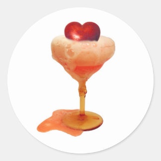 Hart in Borrelende Drank Stickers