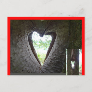 Hart in Briefkaart met boomgaard